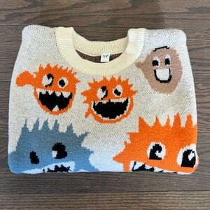 Colorful Monster Graphic Sweater